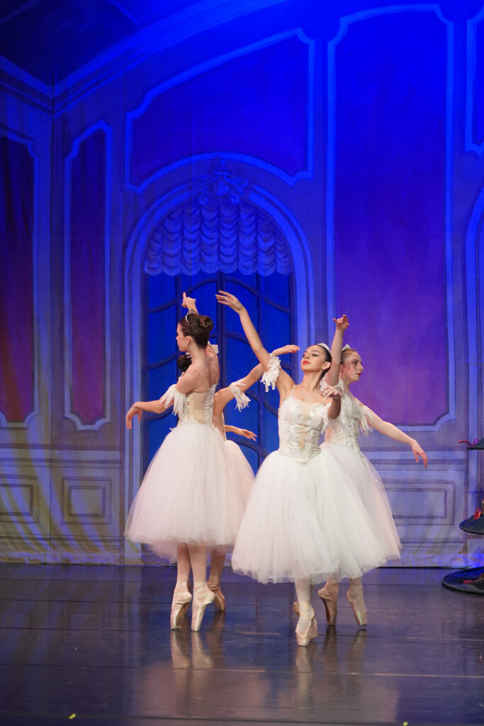 Three dancers in The Nutcracker