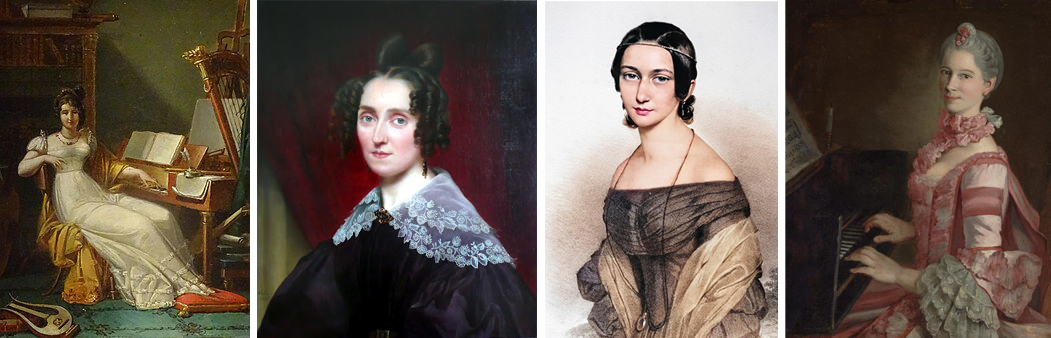 Paintings of four female composers